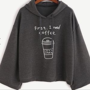 Hoodie Gray with Kimono Sleeve